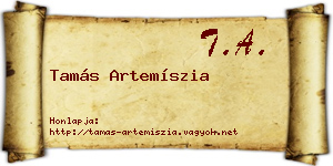 Tamás Artemíszia névjegykártya